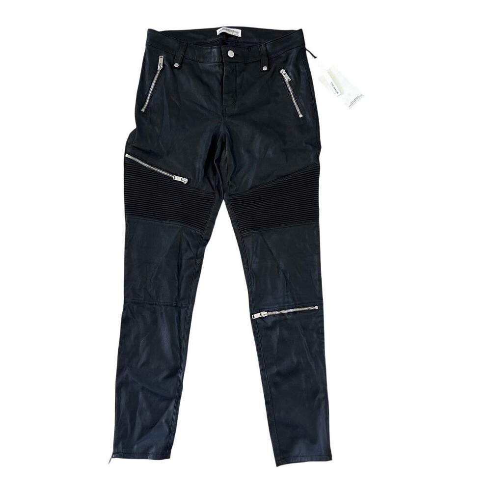 Zara Premium Denim Collection Faux Leather Biker Moto Leggings NWT (read) Size S